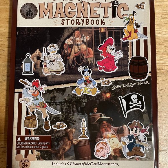 DISNEY MAGNETIC PIRATES OF THE CARIBBEN RIDE STORYBOOK - Picture 1 of 6
